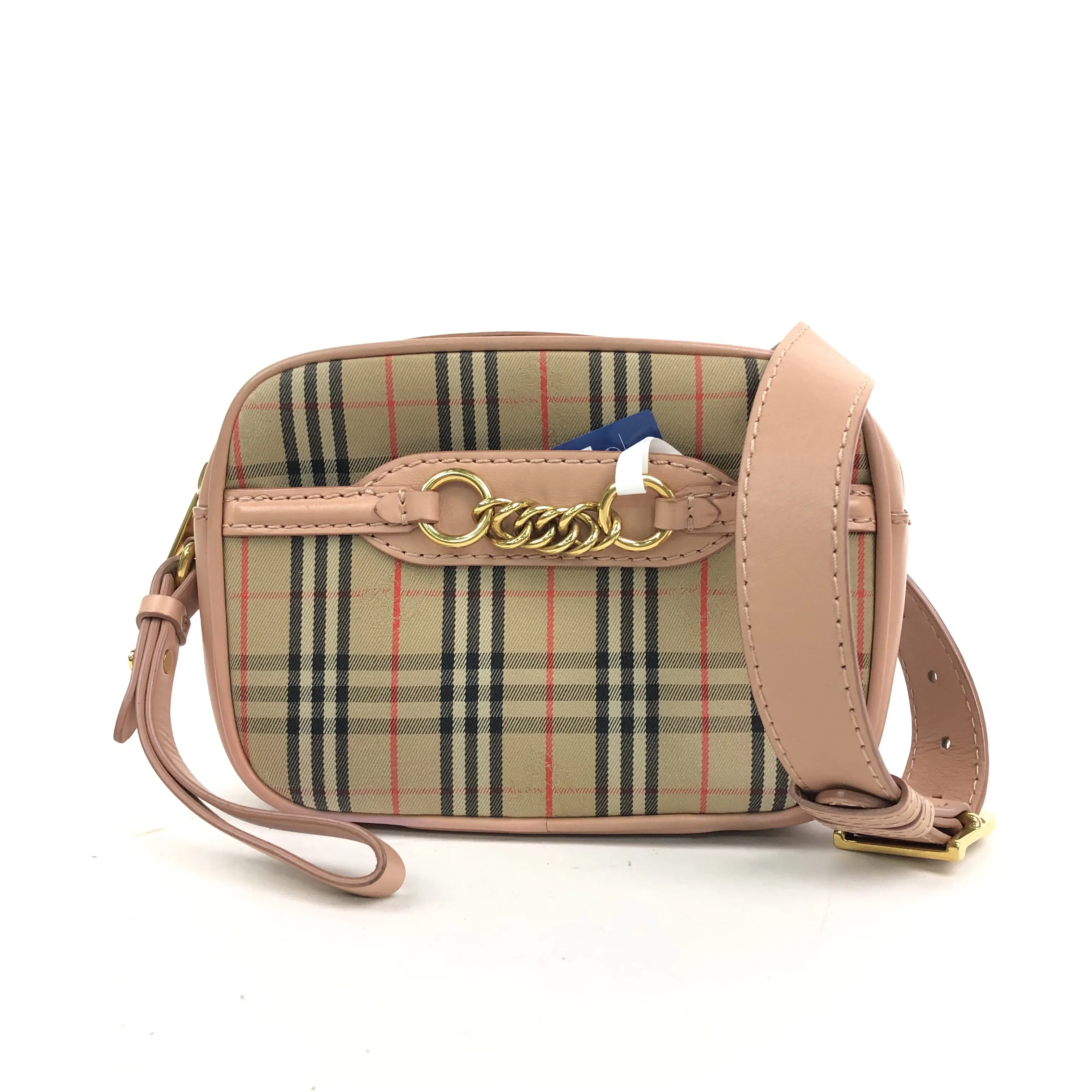 Pre-owned BURBERRY Cowhide/Canvas Shoulder Bags 7.87'' R1309 Shoulder Bag C1365801693 0707 T5 Qiqi