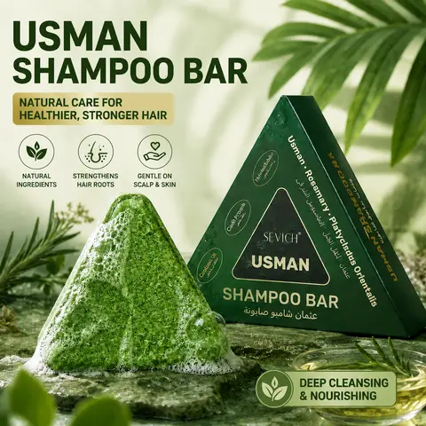 SEVICH Herbal Shampoo Bar Natural Hair Nourishing Solid Shampoo with Ginseng Rosemary & Polygonum Multiflorum Gentle Scalp Cleansing Soap for Men & Women Eco-Friendly Haircare 120g - Conditioner Bar, Cleanser