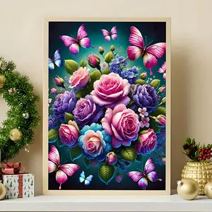 Dream Flower DIY Diamond Painting Set Accessories, Home Living Decor, Perfect Gift Idea, Easy-To-Use Craft Kit, Diamond Painting Kits