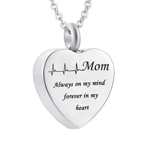 Memorial pet urn pendant necklace heart-shaped perfume bottle urn can be opened to commemorate loved ones pet memorial