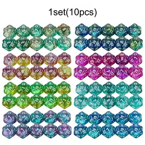 10pcs 20-Sided Dice Set, Tabletop Game Accessories, Ideal for Dnd Rpg, High-Quality Durable Polyhedral Dice for Role-Playing Games