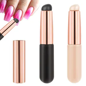 2PCS Silicone Nail Brush, Ombre Nail Brush, Silicone Lip Brush, Silicone Tools for Chrome, Ombre, French Nail, Lipstick, Concealer Cosmetic Gifts