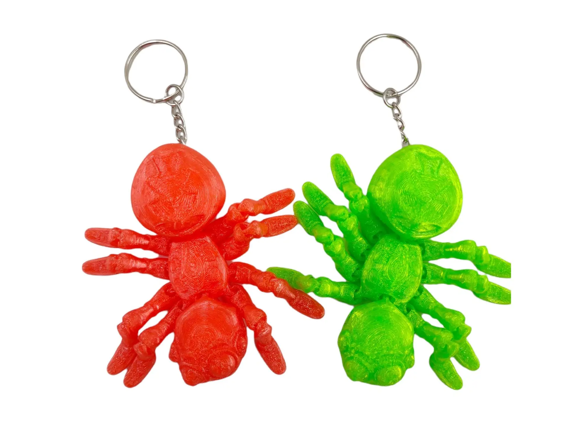 keychain spider fidget, 3d print, stocking stuffer, flexi spider gift, cool spider, flexi factory, school bag bling, ads, spider
