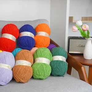 BATELO Chenille Bulky Blanket Yarn 4-Pack 10.5oz 300g Each Skein 220yds Soft Thick Fluffy Knot-Free Durable 100% Polyester OEKO-TEX Certified for Crocheting Knitting Plush crochet accessory