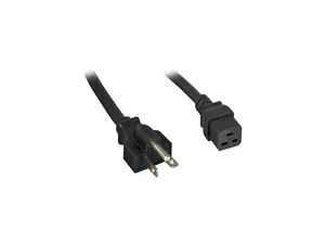 Nippon Labs  30POW-10W1-620C19-0612 AWG AC Power Cord NEMA 6-20P to C19, SJT, 20A/250V, NEMA 6-20P to IEC-60320-C19, Black 6 ft. Power Cable