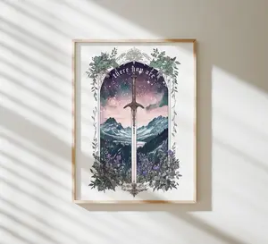 Velaris Art Print, There You Are, ACOTAR, Sarah J. Maas, Fantasy Sword Art, Fantasy Bookish Wall Art Poster Prints (Unframed) (No Frame)