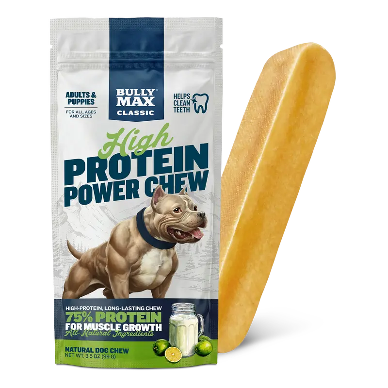 Bully Max Lime Power Chew Dog Treats - Gluten-Free, Universal, Long-Lasting Yak Milk Snacks for Dental Health, Muscle Boost, Microwave Puff Capability