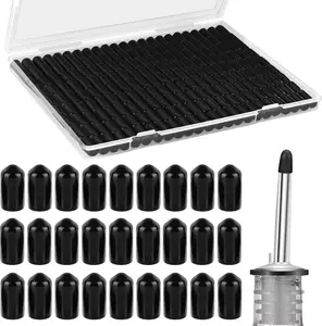 200 Pack Pourers Spouts Covers Liquor Spout Covers Olive Oil Dust Rubber Caps for Liquor Olive Oil Bottles