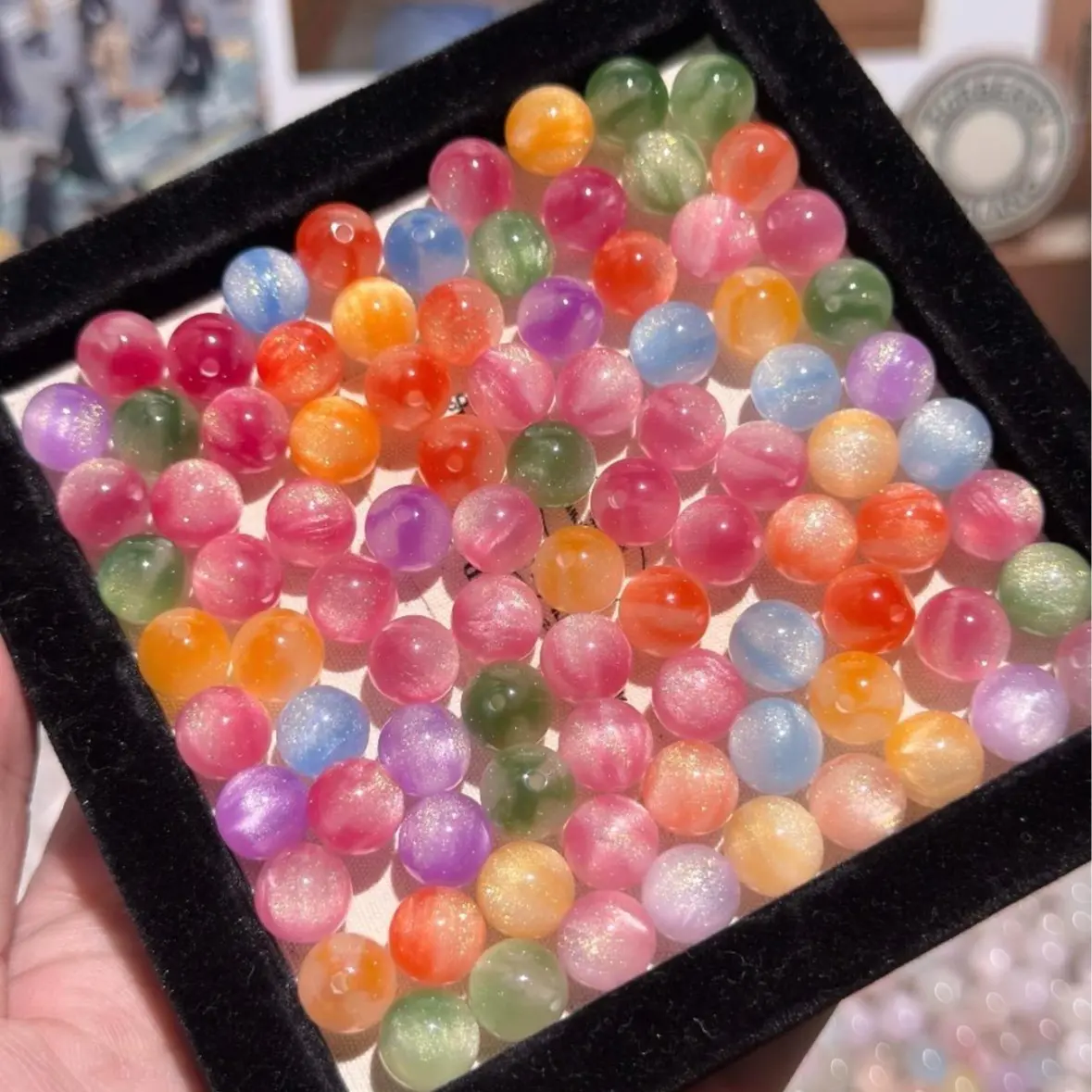 NEW Sparkle Star Color-Changing UV Beads for DIY Beaded Jewelry Making - Ideal for DIY Enthusiasts