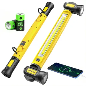 Under Hood Work Light Bar, 3000LM LED Magnetic Light Bar with Hooks, 5200mAh Cordless Rechargeable Hood Light, Single Pack, Ideal for Mechanic, Car Repair & Garage Use
