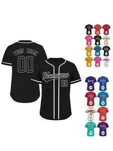 Custom Baseball Jersey Stitched Printed softball jersey Personalized team Sport Shirts Button Down Uniform for Mens Women Adult