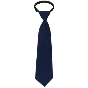 Boy's Necktie Pre-tied Adjustable Neck Strap Tie For Wedding Graduation School