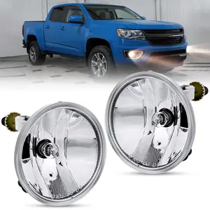 Nilight Fog Light Assembly Compatible with 2007 2008 2009 2010 2011 2012 2013 Chevy Avalanche Suburban Tahoe GMC Yukon Acadia Ford Mustang Pontiac 2015 2016 2017 Silverado Colorado H16 Bulbs Truck Lamp, Replacement