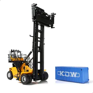 1:50 Scale Alloy Container Stacker Model Toy, Die-Cast Metal & Fully Articulated, Collectible Display Decor for Enthusiasts, Detailed Replica Construction Machinery, Perfect Christmas & Birthday Gift for Men, Boys & Adult Collectors.