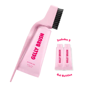 Gelly Brush Hair Gel Brush Set: Styling Brush + 2 Gel Refills