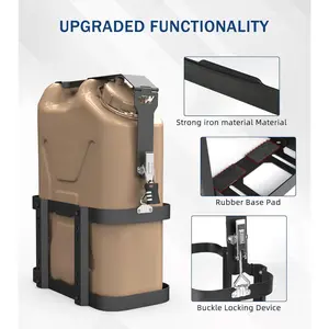 5 Gallon Water Containers Mount Holder, Lockable 20L Water Storage Bracket, Fit for Scepter Water Container & Gas Can Holder for Camping, RV, Off-Road and Overlanding