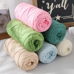 2 PCS 2cm Wide High Elasticity Yarn for Cross-Border Hand Knitting 200g Roll