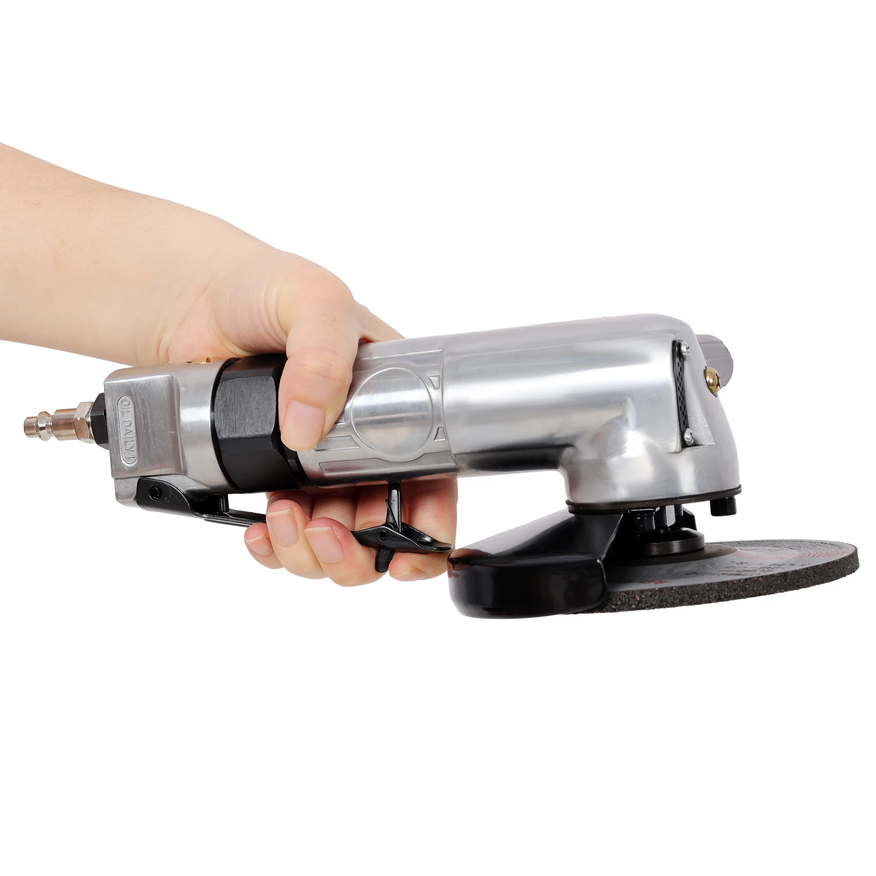 5-Inch Heavy Duty Pneumatic Air Angle Grinder, Air-Powered Cut Off Tool for Metal Welding, Grinding, Home Decoration Projects