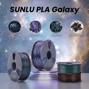 SUNLU PLA Galaxy 1KG Color-Shifting PLA Filament Sparkling Ultrafine Pearlescent Powder for Smooth Clog-Free Printing and Endless Creative Applications