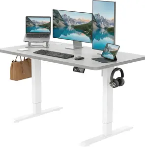 Electric Height Adjustable Standing Desk – 48 x 24 Inch Sit-Stand Office Desk with Memory Presets, Quiet Motor, Heavy-Duty Steel Frame, and Ergonomic Design for Home & Office Use