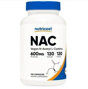 Nutricost NAC Bundle - 120 Capsules, 600mg Per Serving, Vegan N-Acetyl L-Cysteine Supplement for Optimal Health
