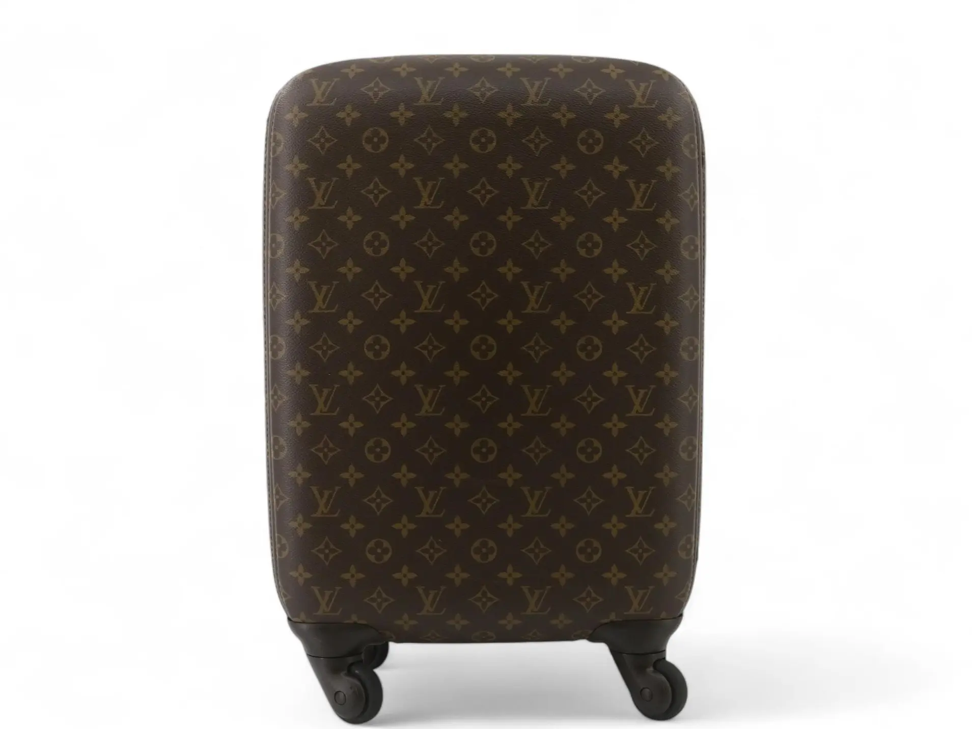Pre-owned Louis Vuitton Coated Canvas and Leather Luggage Monogram Zephyr 55 Carryon Carry On Roller Suitcase Luggage