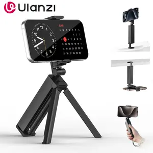 Ulanzi Sk-20 Mobile Phone Mini Bracket Aluminum Alloy Travel Portable Motor Vehicle Desktop Fixed Clip Shooting Multi-Fold Stand