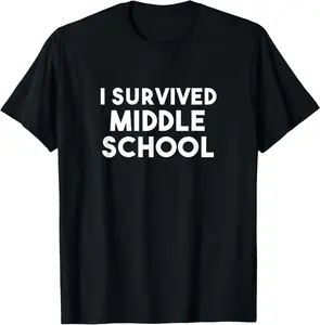 100%cotton Funny Middle School Graduation Shirt Gift Eighth 8th Grade T-Shirt  Top