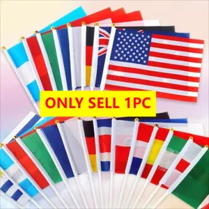 Festival Celebration Handheld Flag Banners, National Flag Celebratory Gift, Essential Support for Major Festivals, Party Supplies