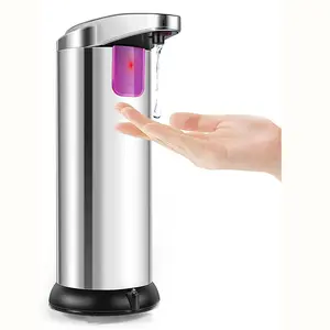 Automatic Liquid Soap Dispenser Touchless, Sensor Liquid Soap Pump Dispenser Battery Operated, Adjustable Level Touchless Hand Soap Dispenser, Smart Hand Sanitizer Dispenser For Kitchen Bathroom 7.48X3.14Inch