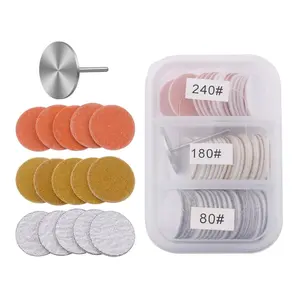 Portable Nail Grooming Discs Pedicure Sanding Discs with Shank Storage Box