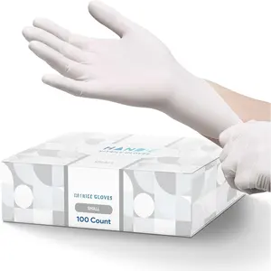 White  Disposable Gloves - Latex Free  Prep, Salon, Hair Dye, Kitchen Gloves