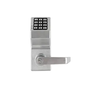 DL5200-26D Electronic Code Lock - Double-Sided Digital Keypad Alarm Door Lock, Satin Chrome Finish Door Hardware