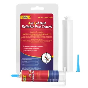Ready-to-Use Ant Gel Bait Syringe, Indoor and Outdoor Ant Control Solution for Nests, Cracks and Hidden Areas, Long-Lasting Colony Elimination, 30g Tube