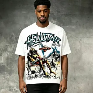 Alien UFO Graphic Tee Y2K Streetwear Shirt Retro Cosmic Punk T Shirt Vintage Space Art Oversized Casual Summer Short Sleeve Top for Men Trendy Urban Fashion Outfit good graphic tees summer graphic tees vintage t shirts white tee