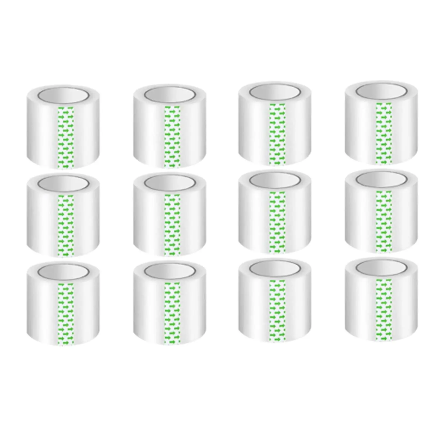 Clear Packing Tape (12 Rolls) - Quiet Packaging Tape 1.5 INCH Core Shipping Tape Refill Rolls Moving Tape for Packing Boxes, 2" x 25 Yards