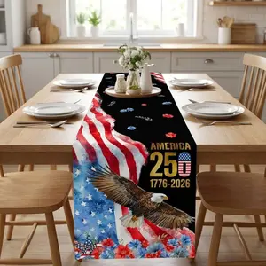 America 250 Table Runner 1776-2026, Patriotic Eagle Flag Table Decor, 4th of July Decoration, USA 250 Anniversary Home Decor, Red White Blue Runner