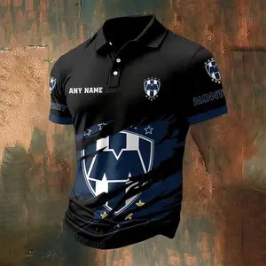 LIGA MX C.F. Monterrey Personalized Name Multi Color Polo ST2502