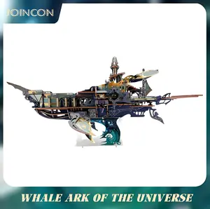 3D Puzzle Fantasy Magic Whale Ship Wooden Model Kit , DIY Craft for Kids & Adults , Ideal Birthday, Halloween, Christmas Gift with Easy Assembly