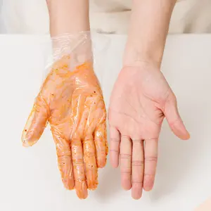 Thickened Disposable Clear TPE Gloves, Food Grade & Non-toxic, Oil Resistant with slight elasticity and smooth touch, acid and alkali resistant, multipurpose for household cleaning and food preparation, 200 pieces large capacity pack