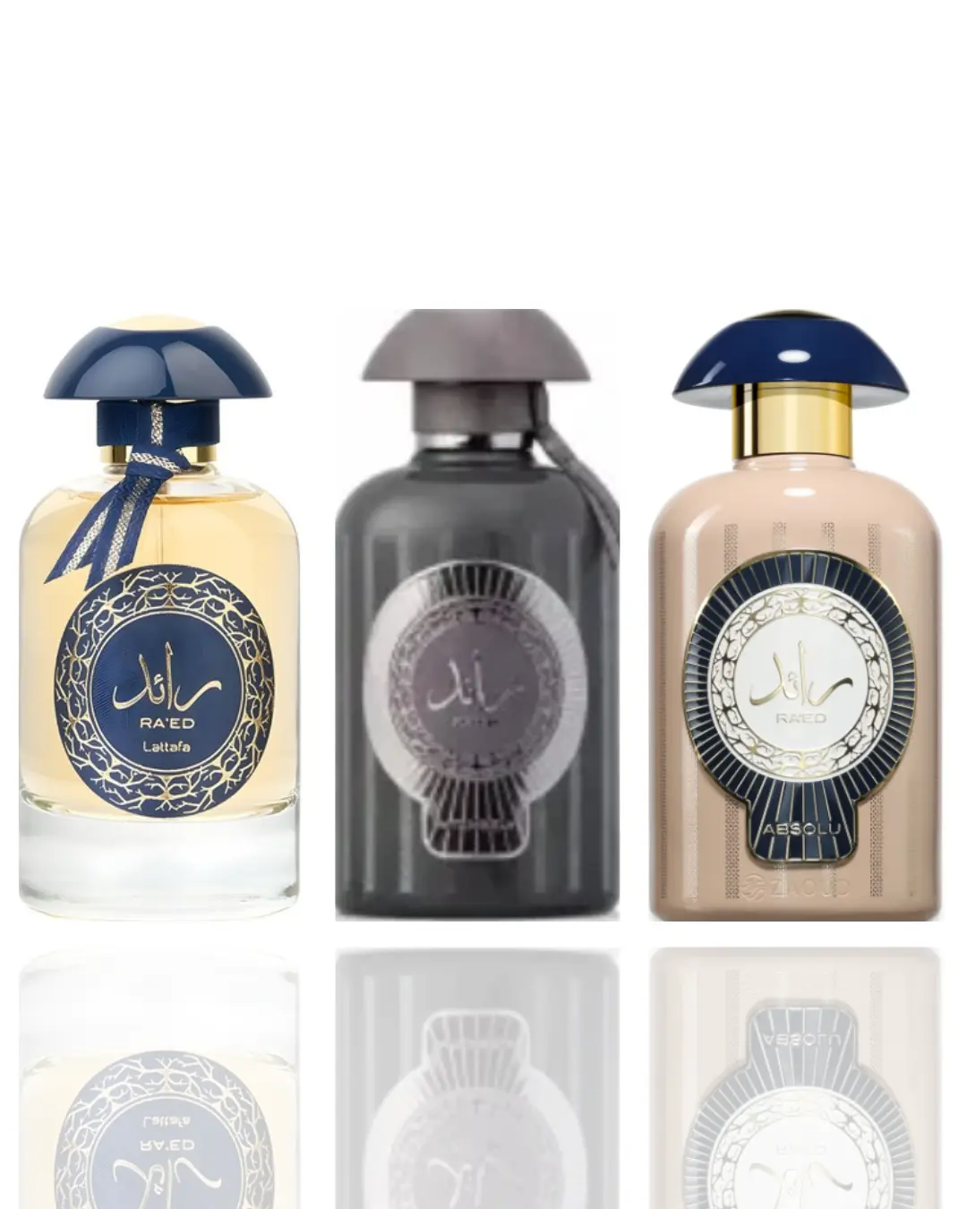 Lattafa Men's 3-Piece Bundle Pack - 100ml EDP Arabic Perfume, Woody Spicy Scent with Citrus, Cedarwood, Amber Notes, Including Raed Lux, Intensity, Absolu Collectible Longlasting Men's Cologne & Fragrance