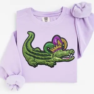 Mardi Gras Gator Sequins Patch Mardi Gras Gator Sequins Patch