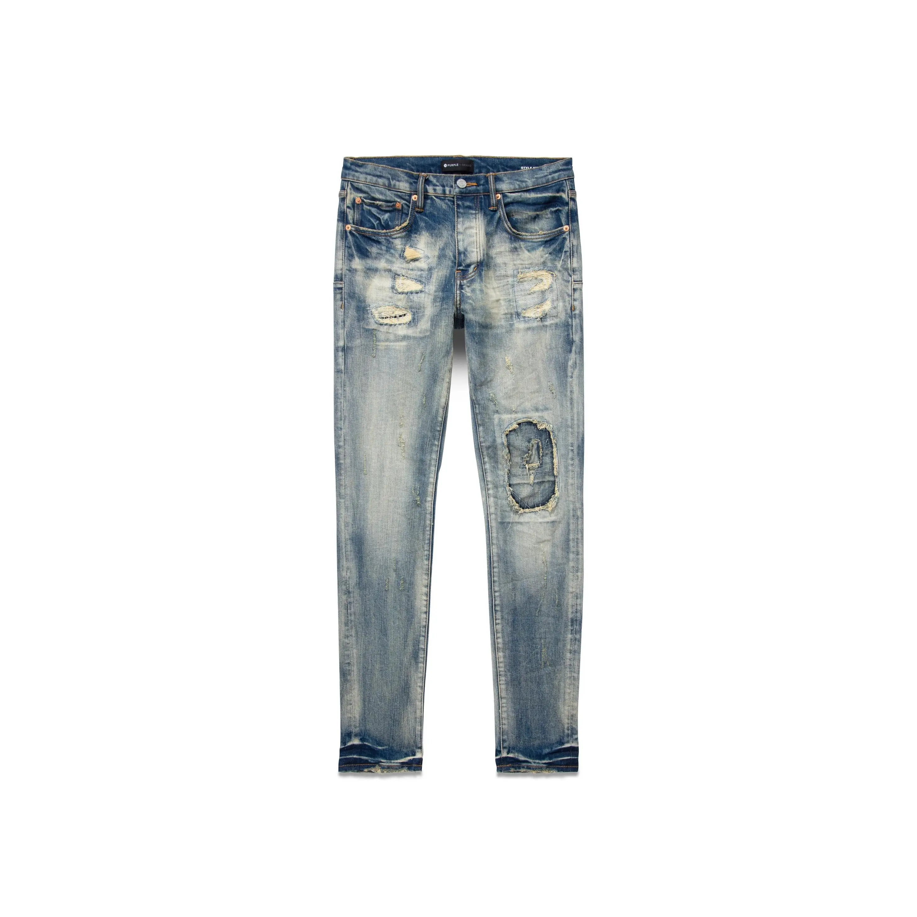 PURPLE BRAND P001-MIVM223 Mid Indigo Dirty Vintage Mens Apparel