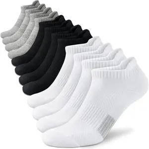 5Pairs Ankle Socks Womens Athletic Running Comfort Ankle Socks Cushioned Unisex Low Cut Breathable Socks