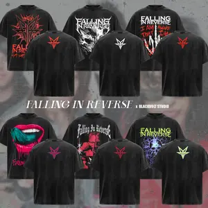 [COLLECTION] Falling in Reverse Band T-Shirt Collection, Rock Band Graphic Tee, Post-Hardcore Metalcore Pop Punk Shirt, Rap Metal Inspired Merch, Heavy Alternative Rock Graphic T-Shirt, Gift for Music Lovers, Merch for Men & Women