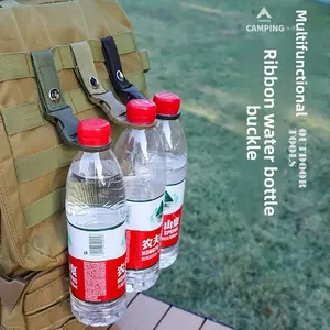 Outdoor water bottle buckle travel mountaineering buckle hook mineral water pot lanyard water buckle bottle belt backpack quick buckle