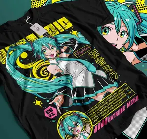Hatsune Miku T-Shirt Anime Girl Kawaii Project Diva Vocaloid Shirt All Size