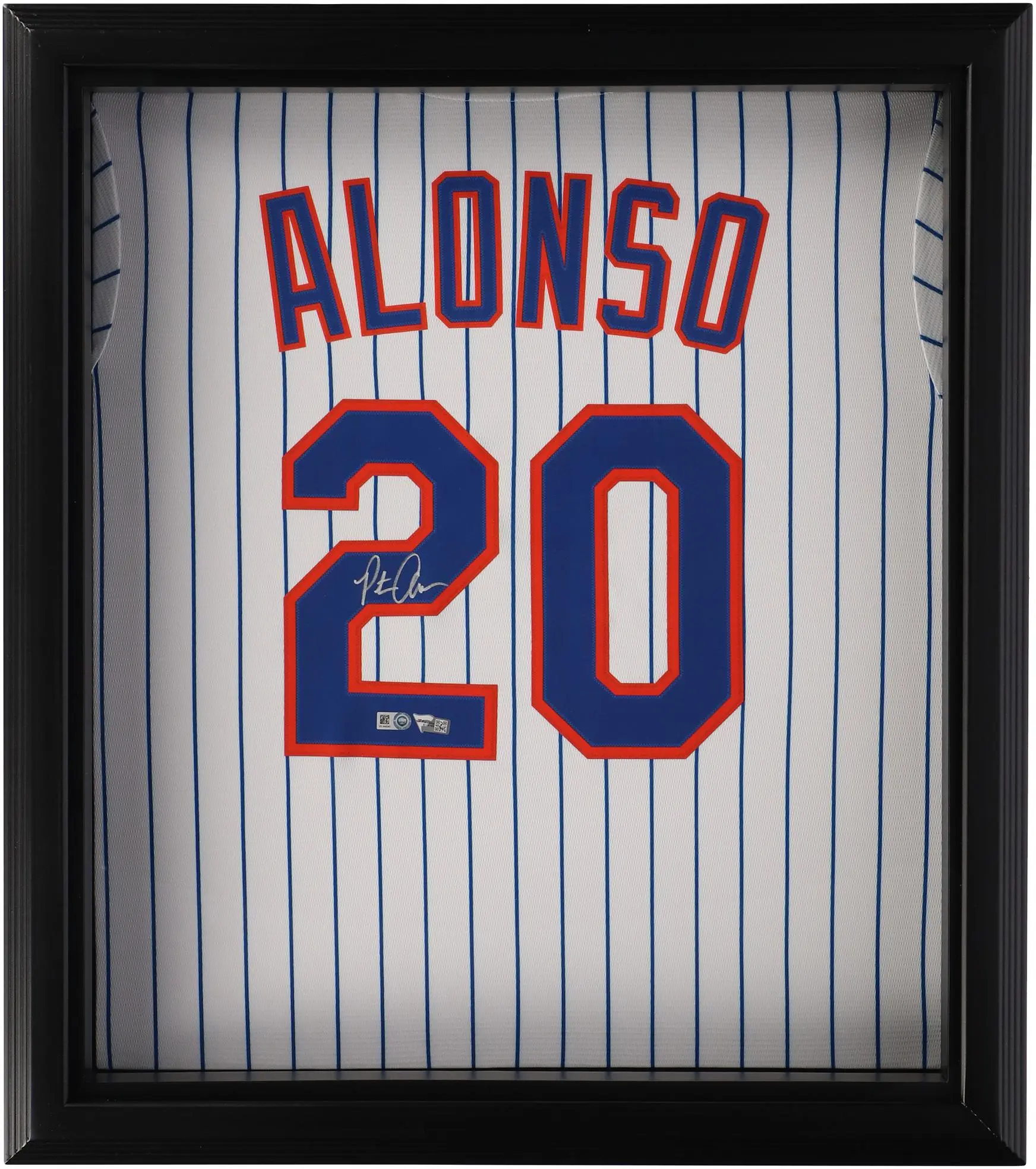 Pete Alonso New York Mets Framed Autographed Nike White Replica Jersey Shadowbox - Fanatics Authentic Certified