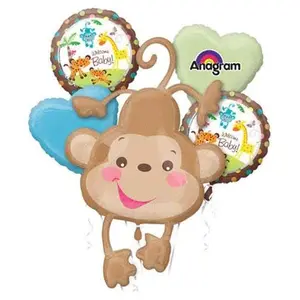Fisher Price Welcome Baby Monkey Bouquet of Balloons