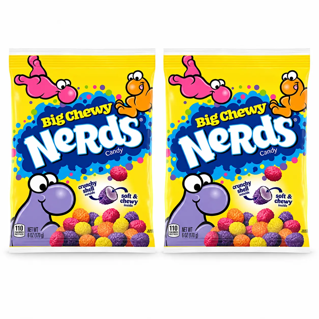 NERDS Big Chewy Candy, 6 oz Bags | 2, 4, 6 or 12 Pack
